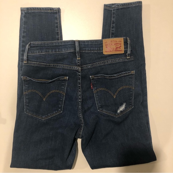Levi’s 721 High Rise Skinny Blue Jeans Womens size 26 - Picture 4 of 7